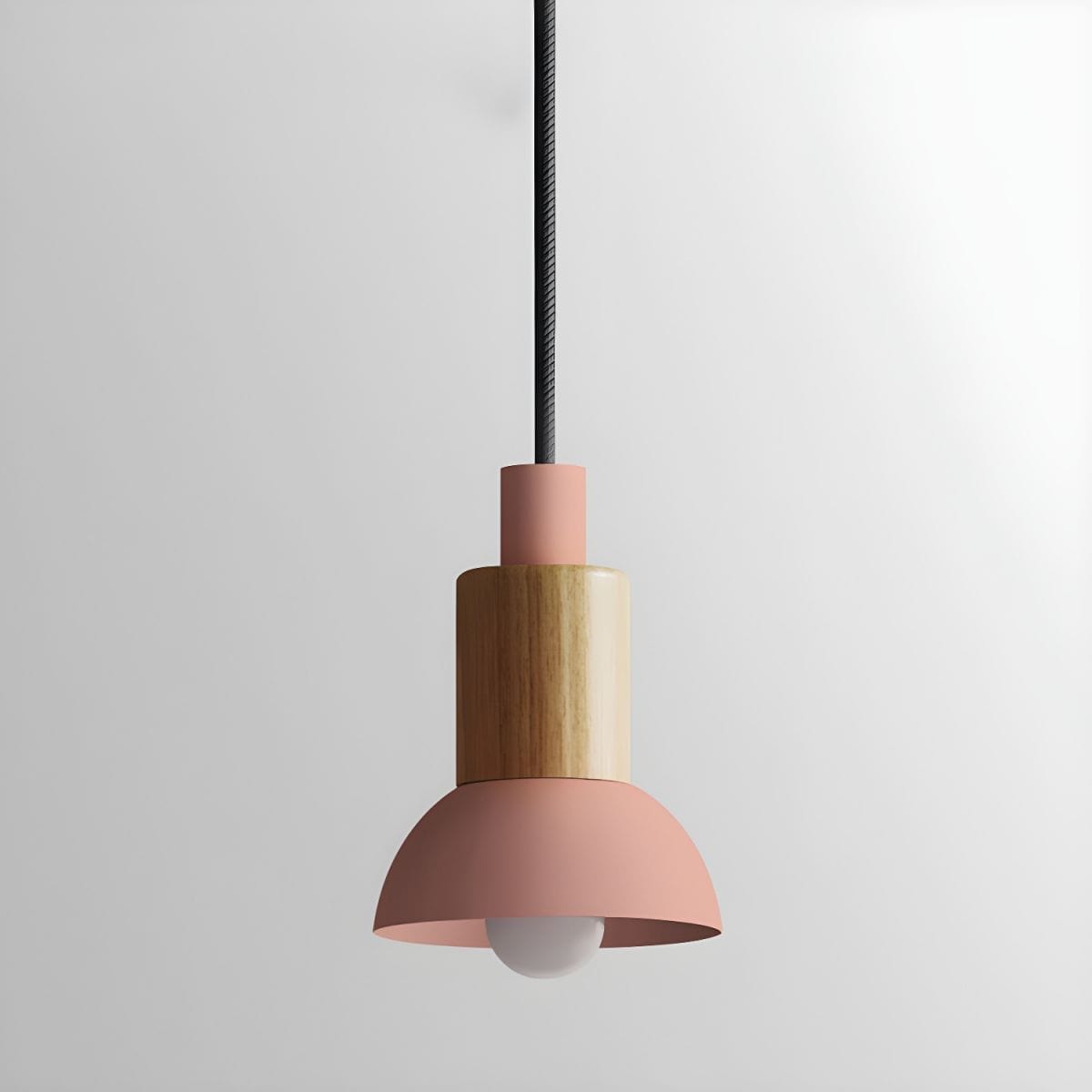 Wood and Metal Suspension Design in Various Shapes Pink Norenza