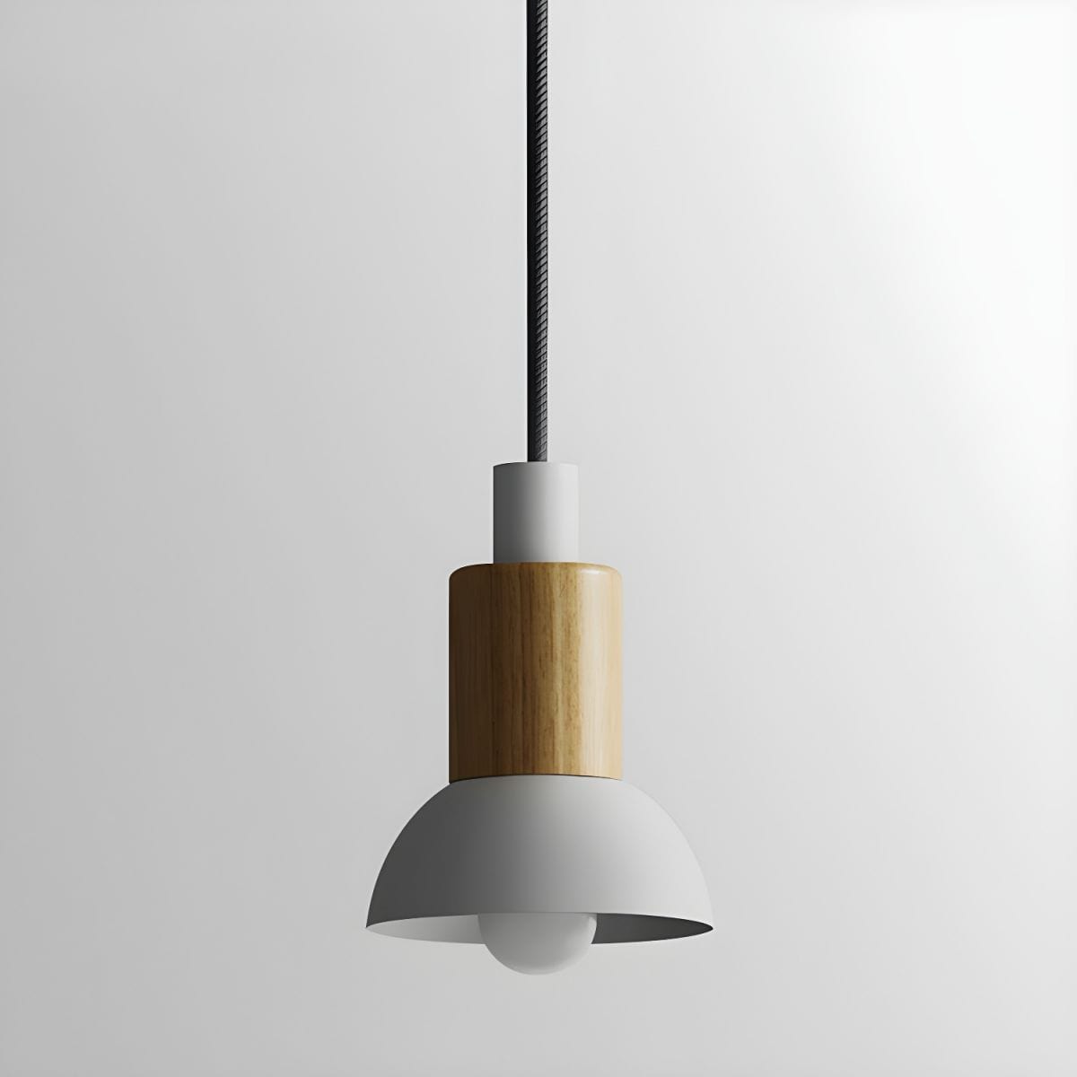 Wood and Metal Suspension Design in Various Shapes White Norenza
