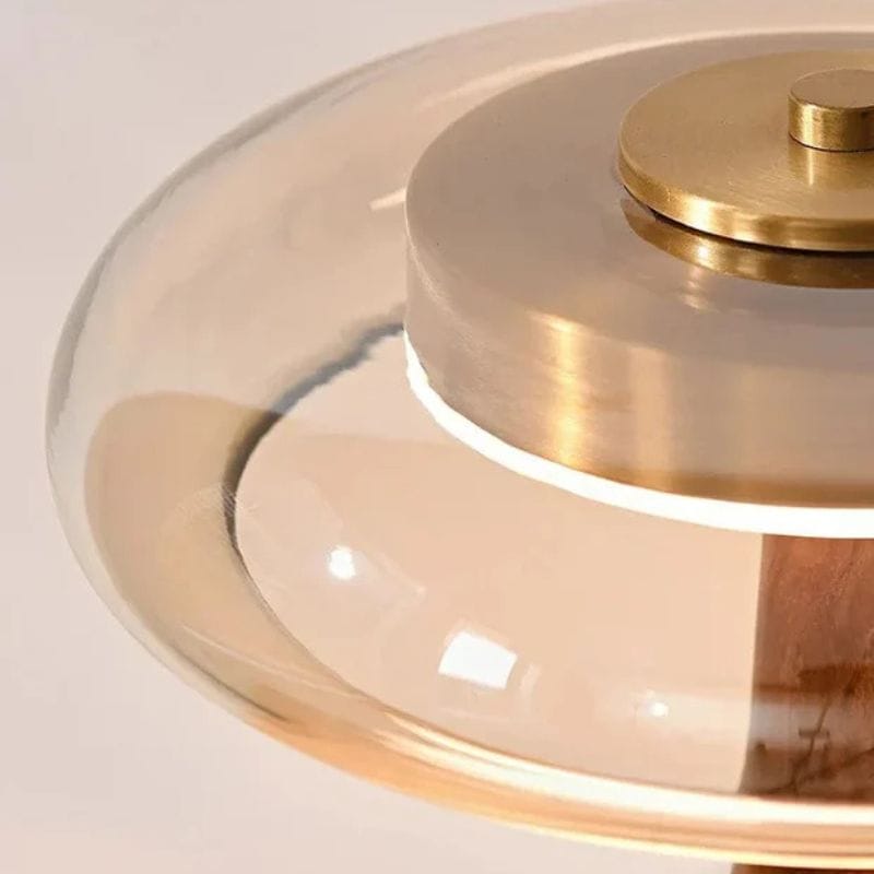 Wood & Glass Table Lamp – Modern Retro Artisan Design Norenza