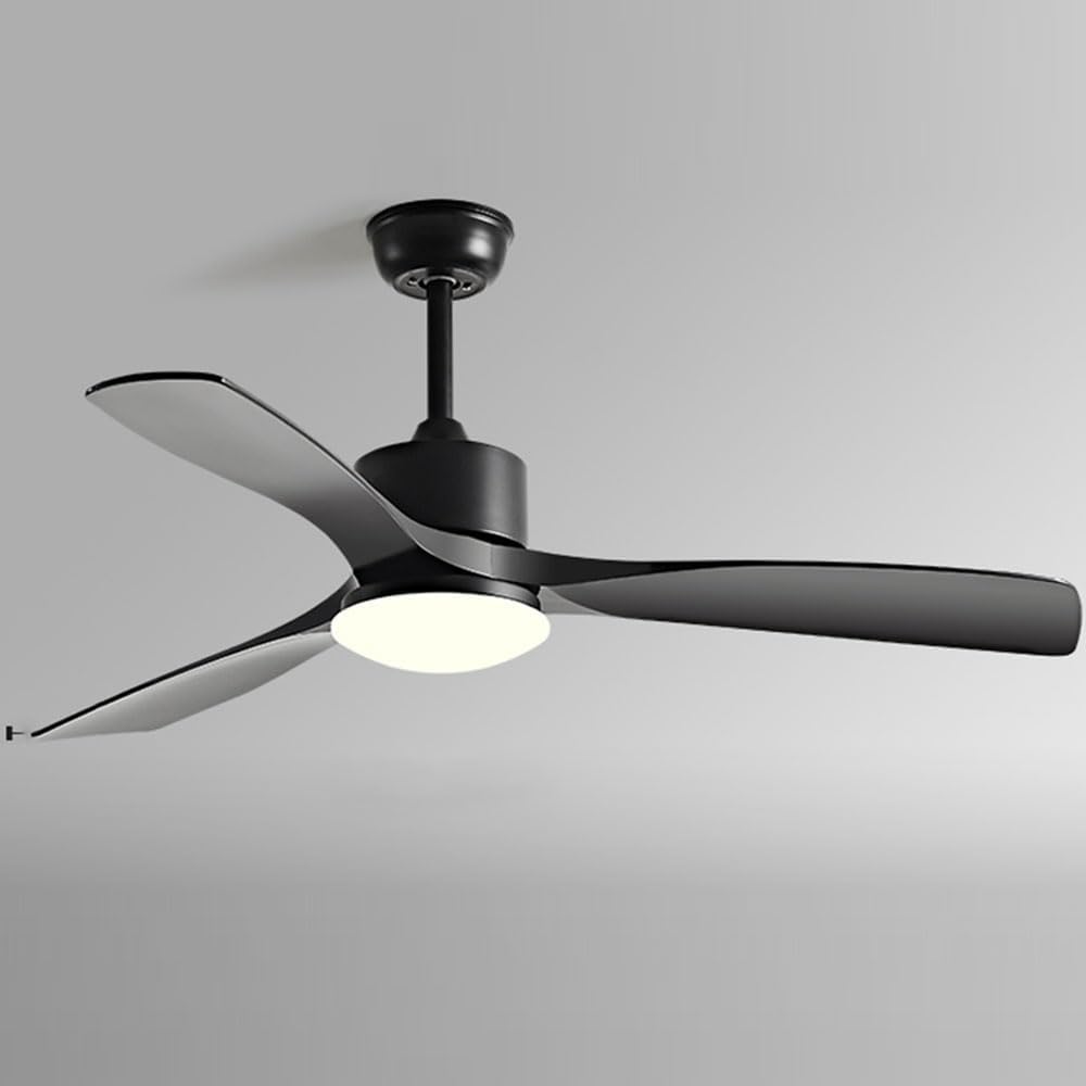 Wooden Ceiling Fan with Remote Control and Light Black / 42" Norenza