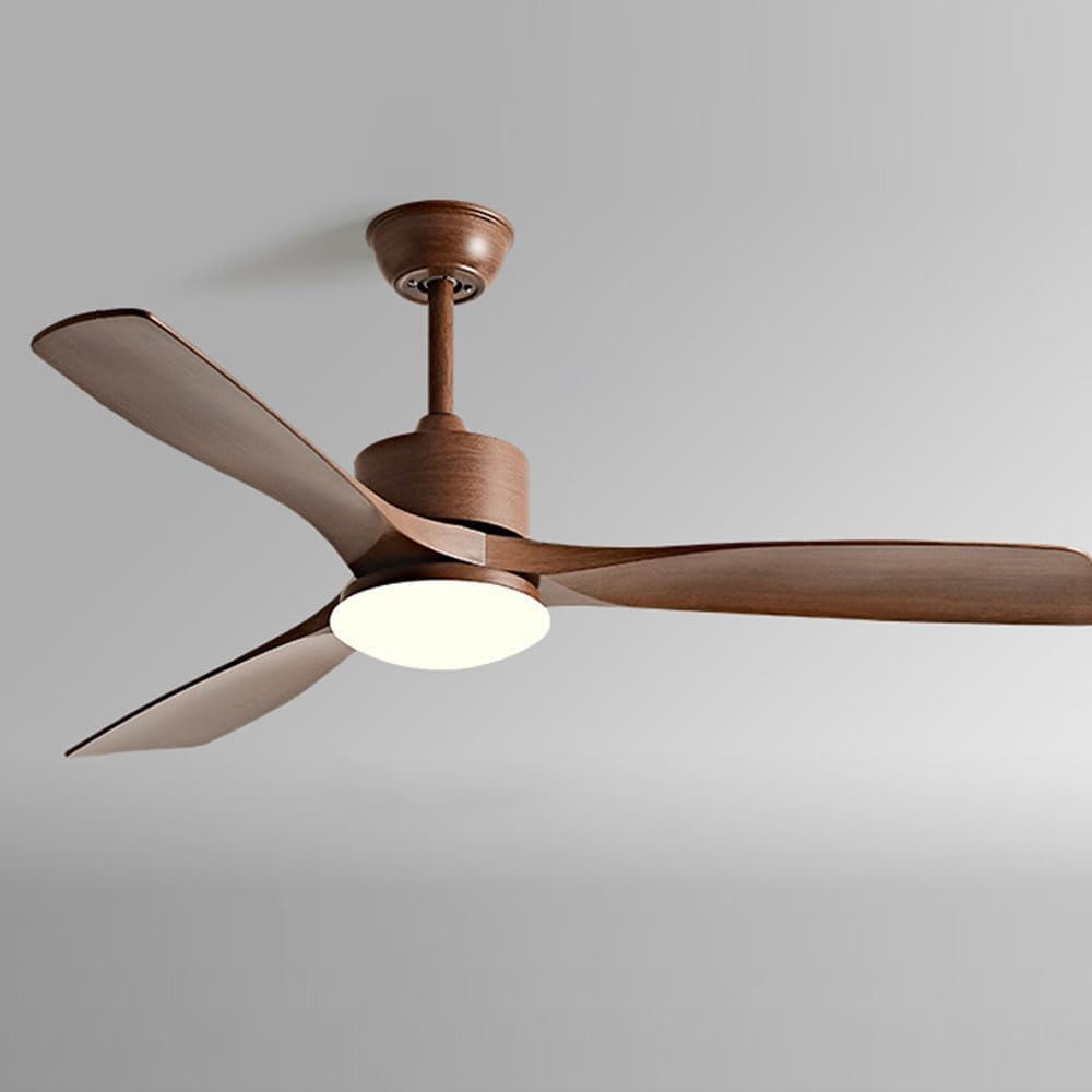 Wooden Ceiling Fan with Remote Control and Light Walnut / 42" Norenza