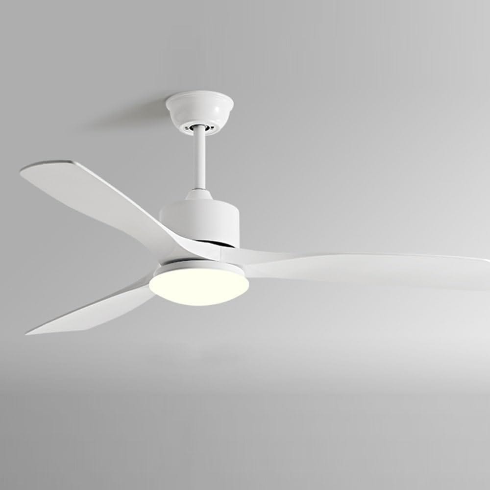 Wooden Ceiling Fan with Remote Control and Light White / 42" Norenza