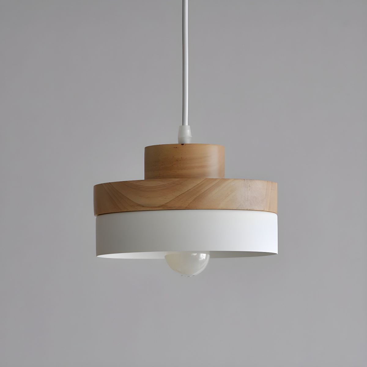 Wooden LED Pendant Light (Square or Round) White / Round Norenza