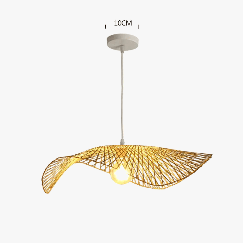 Woven Bamboo Rattan Chandeliers Simple / 13.8" (35 cm) Norenza