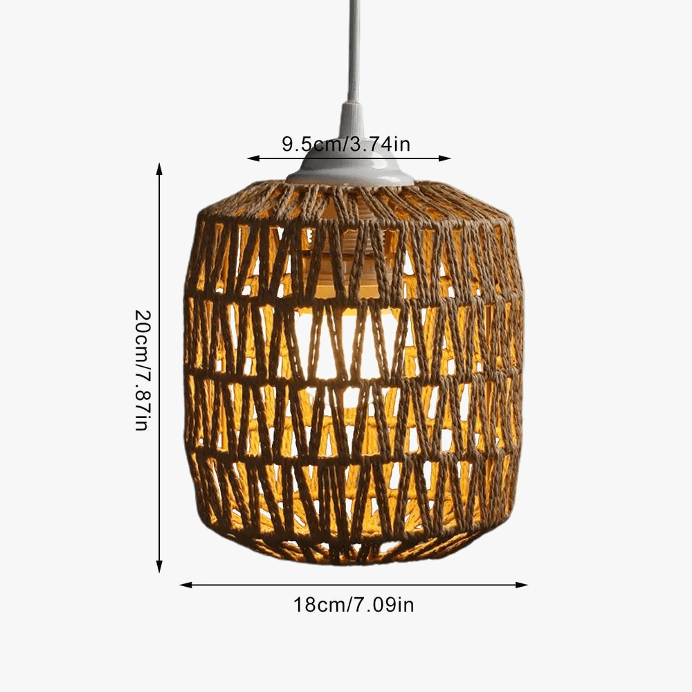 Woven Rattan Pendant Light Shade Norenza