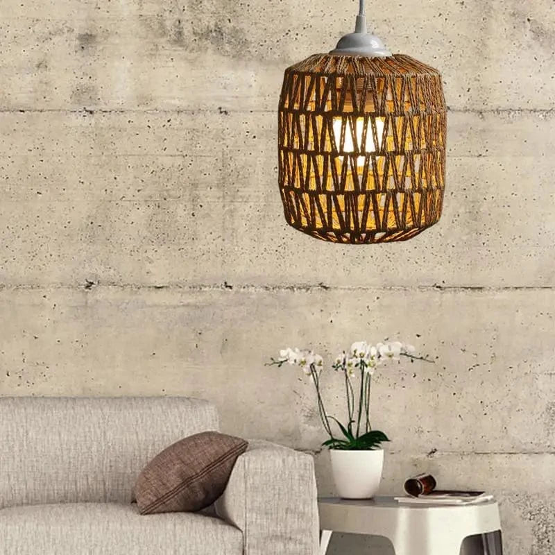 Woven Rattan Pendant Light Shade Norenza
