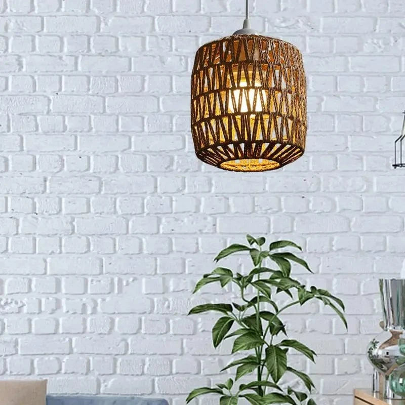 Woven Rattan Pendant Light Shade Norenza