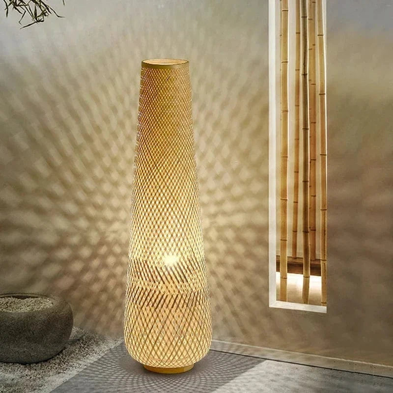 Zen Japanese Bamboo Floor Lamp for Indoor Decor Norenza